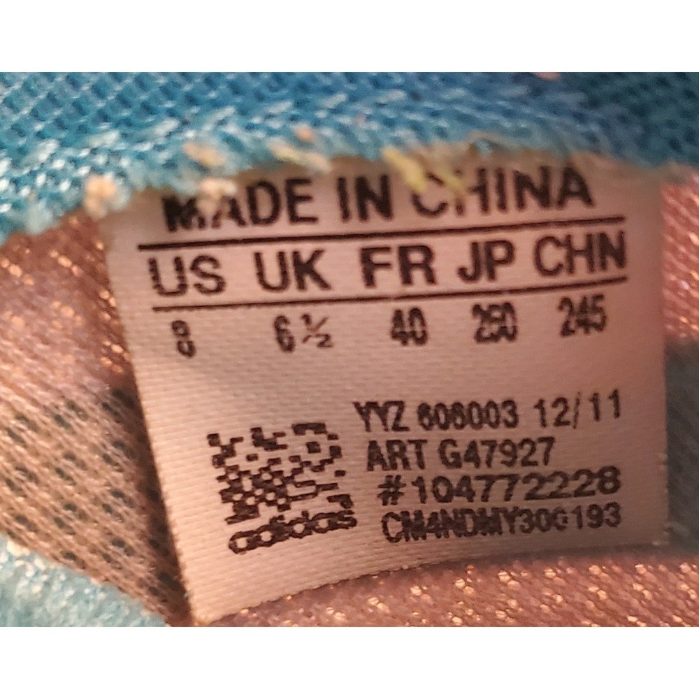 Adidas‎ Marathon 10 Sneaker Shoes Women's Size 8 Gray Blue - Picture 11 of 12
